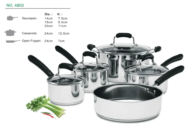 12pcs Stainless Steel cookware sets