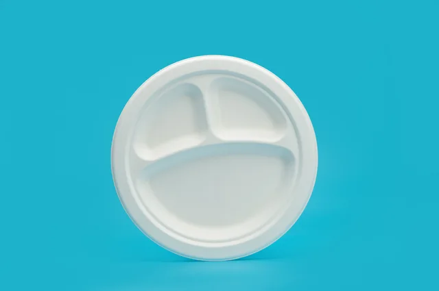 9"-3 compt. round plate