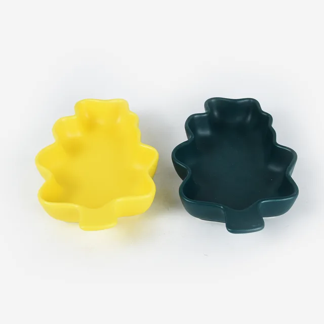7'' ceramic tree shape baking dish in 1 color matter glaze
