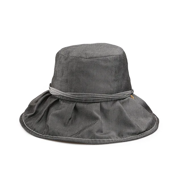 Denim Color Fungus Sun Protection Bucket Hat