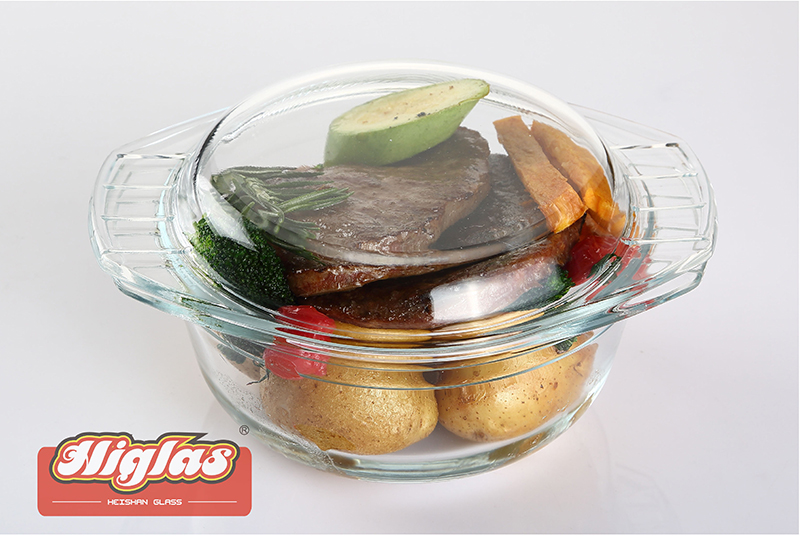 1.0l/1.5l/2.5l Borosilicate Glass Firex Casserole With Cover