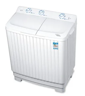 Single layer double barrel washing machine