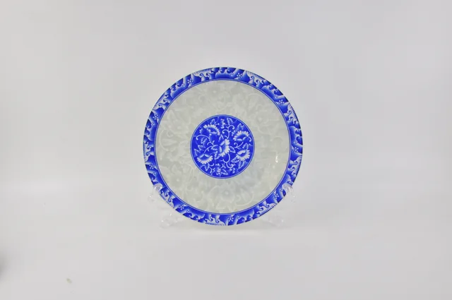 Blue and white porcelain plate