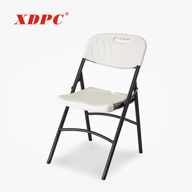 Wholesale new lightweight white blow plastic outdoor garden wedding picnic camping folding chairs with metal legs