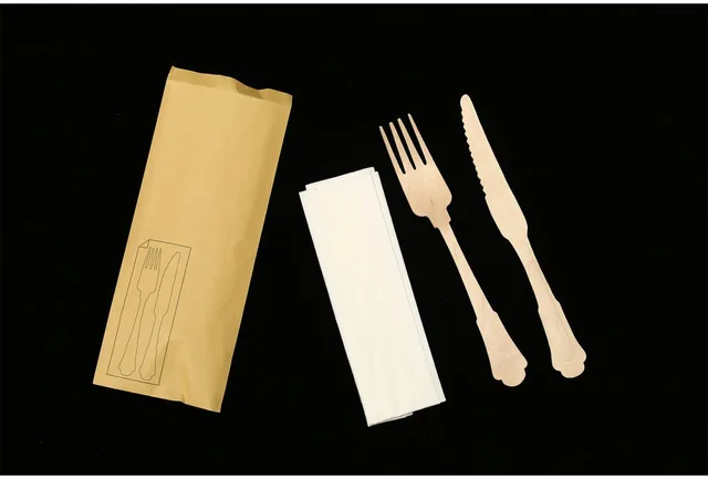 Wooden cutlery set