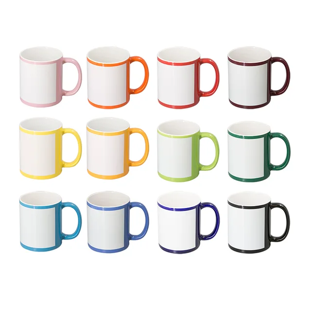 11 oz. Color Mug White Patch