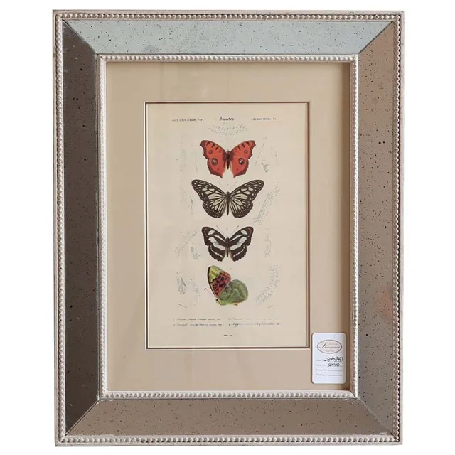 Antique taupe frame with picture