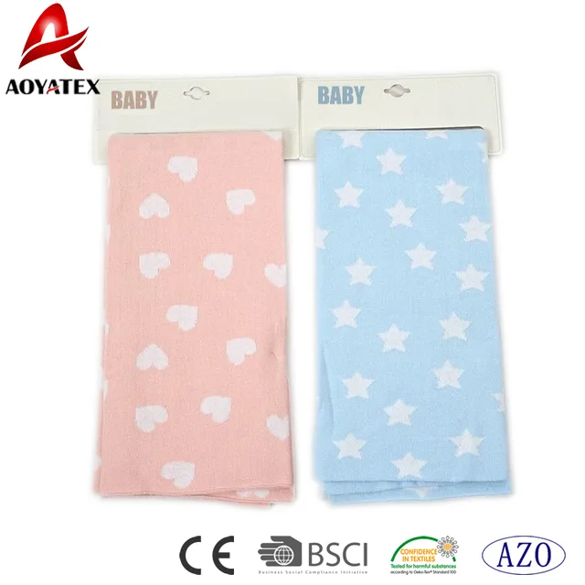 100% cotton knitted baby blanket