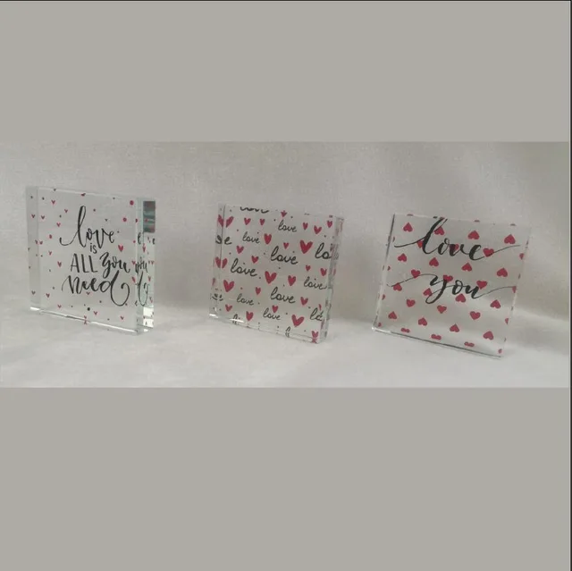 Glass Message Block