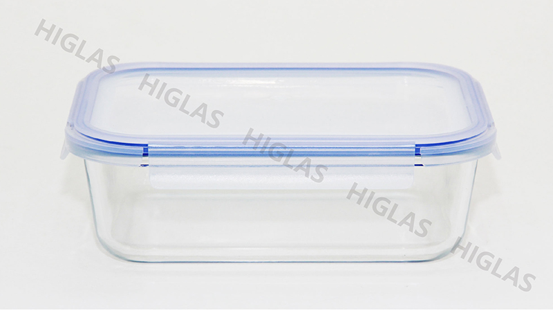 1.5l/1.0l/0.65l/0.3l Rect. Borosilicate Glass Food Container With Fixing Pp Lid
