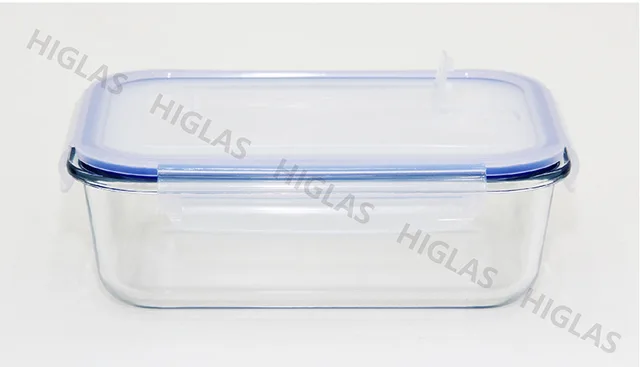 1.5l/1.0l/0.65l/0.3l Rect. Borosilicate Glass Food Container With Vent Pp Lid