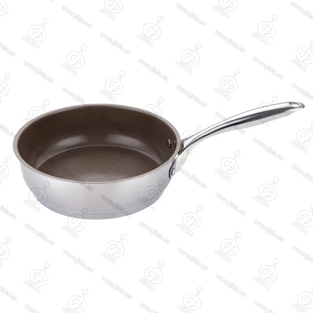 Non-stick stainless steel frypan