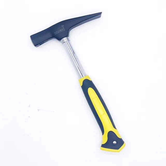 Brick hammer with tubular steel handle