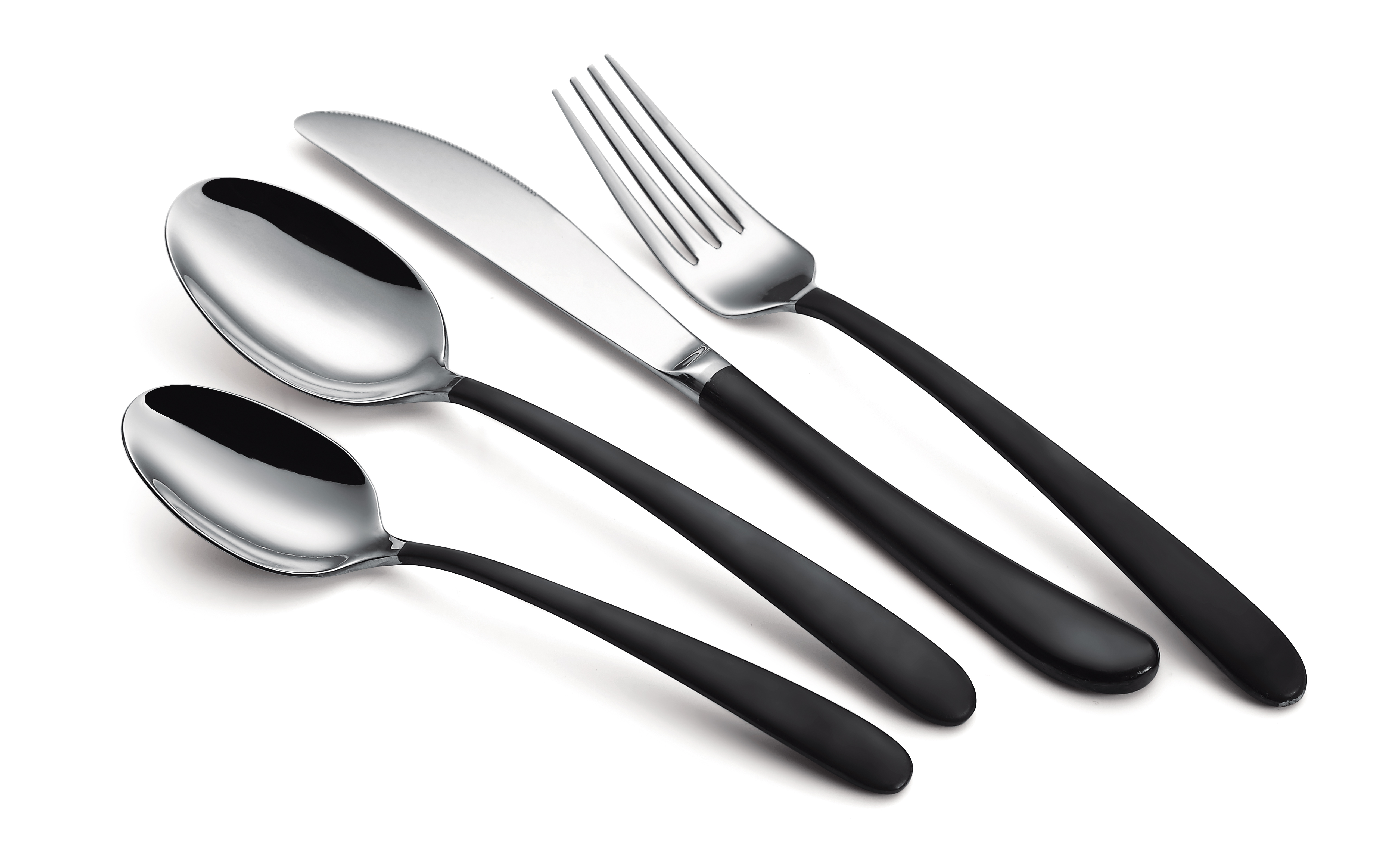 24pcs Stainless steel cutlery set with painting in color box