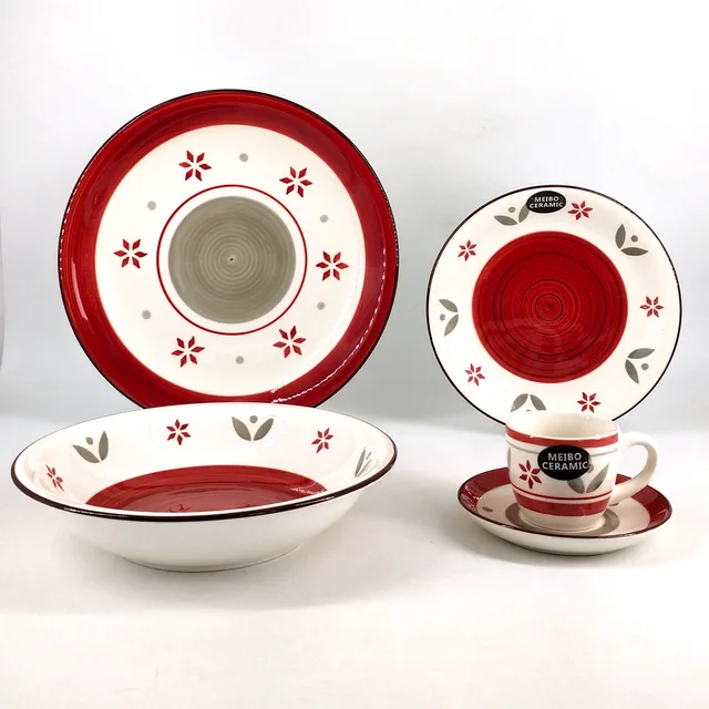 Printing design hand painted 20 PCS dinnerware set