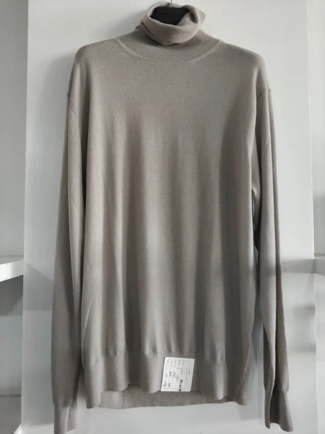Worsted cashmere sweater for men