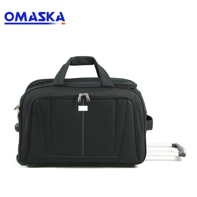 -1-Wholesale hot selling custom mens 600D fabric polyester travel trolley duffle bag with 2 wheels