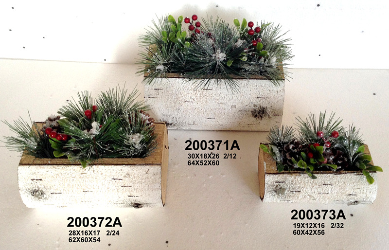 Christmas flower pot arrangement