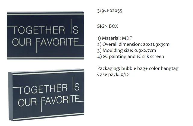 MDF sign box