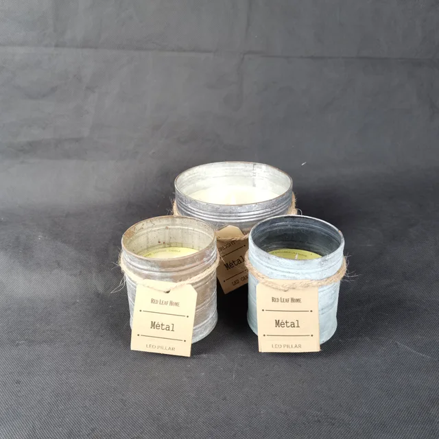LED CANDLE-metal tin