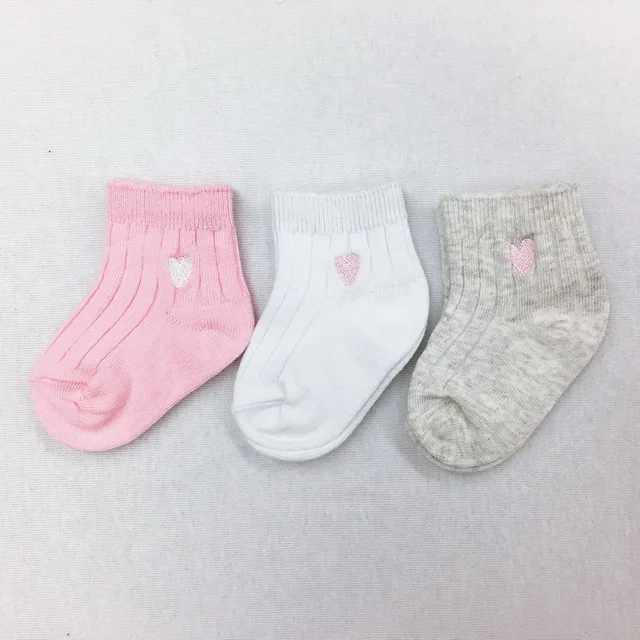 Baby sock with embroidery