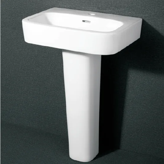 Ceramic pedestal basin