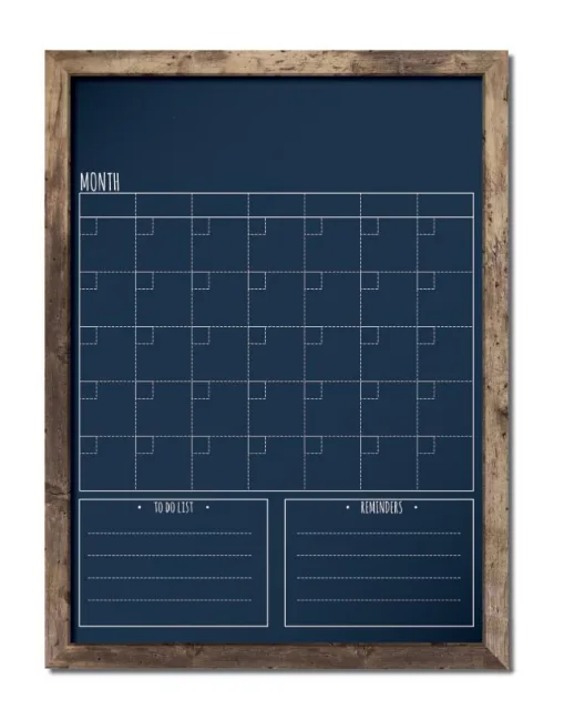 Wooden frame blue board