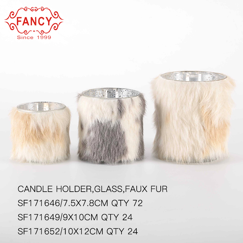 Glass candle holder