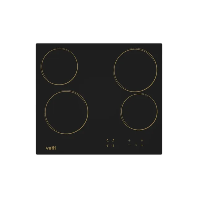 Vatti Chinabest ER4601T Electric Cooktop, thermomate 600mm 24 Inch Built-in Radiant Electric Stove Top, 240V Ceramic Electric Stove with 4 Burners, 9 Heating Level, Timer & Kid Safety Lock, Sensor Touch Control