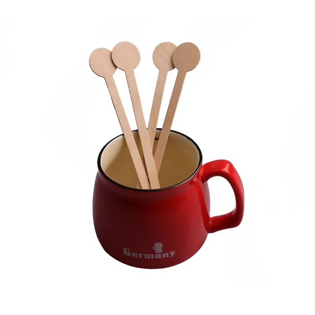 180mm factory supplier of disposable wooden swizzle stick OEM customized logo