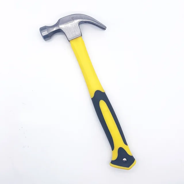 Claw hammer with fiberglass handle