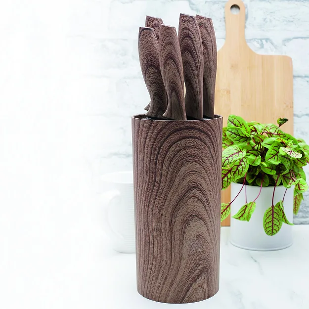 YJ1901 6pcs PP handle painting kitchen knife set