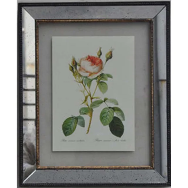 Rusty black with gold frame with picture