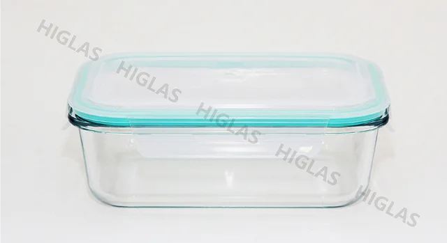 1.5l/1.0l/0.65l/0.3l Rect. Borosilicate Glass Food Container With Deeper Pp Lid