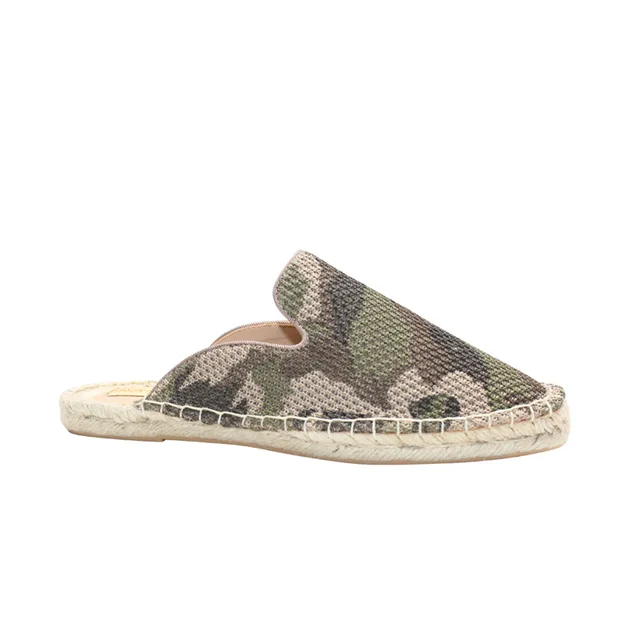 2020 Fashion leopard/camouflage print Upper Women Sandal Flats espadrille