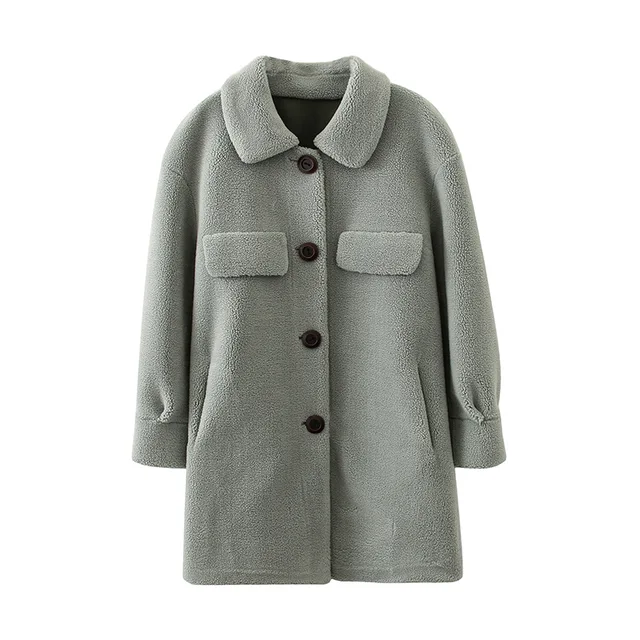 Women's faux fur sherpa jacket