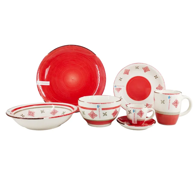 Printing design hand painted 16 PCS dinnerware set