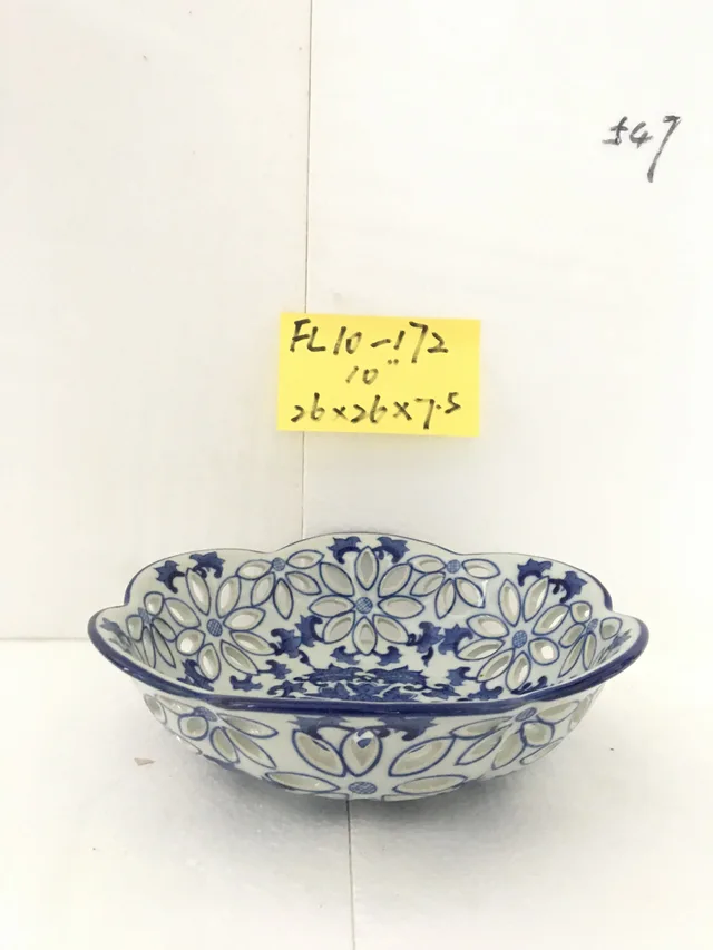 10" 12" ceramic fruit bowl
