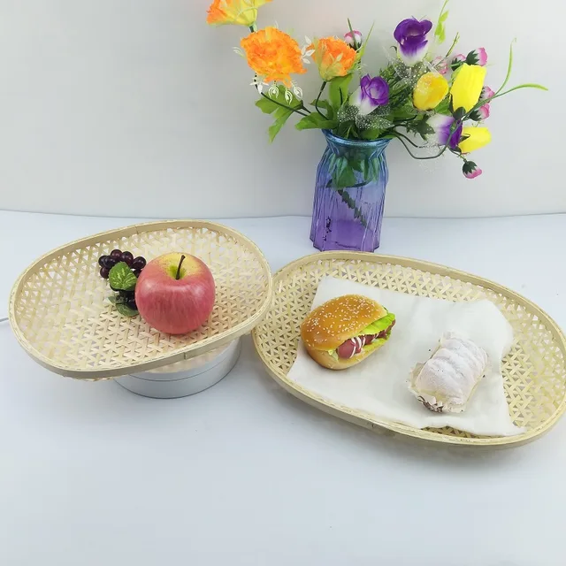 Hand-woven bamboo basket bread basket fruit basket