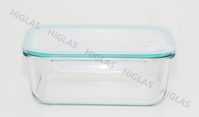 1.8l/1.3l/0.9l Rect. Borosilicate Glass High Food Container With Corner Vent Pp Lid
