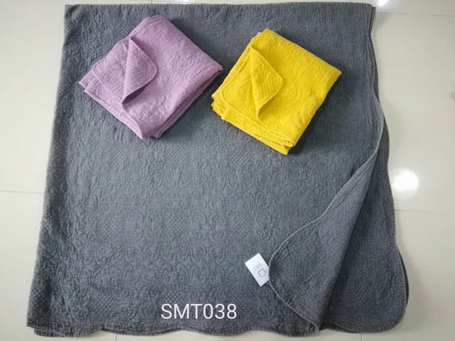 Washed microfiber blanket