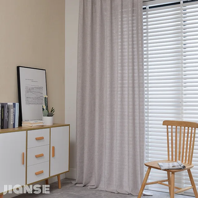 CURTAIN A3452 Cross linen silver printing blackout for living room bedroom home window luxcy curtain manufacture