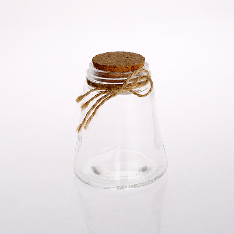 Mini glass canister with cork