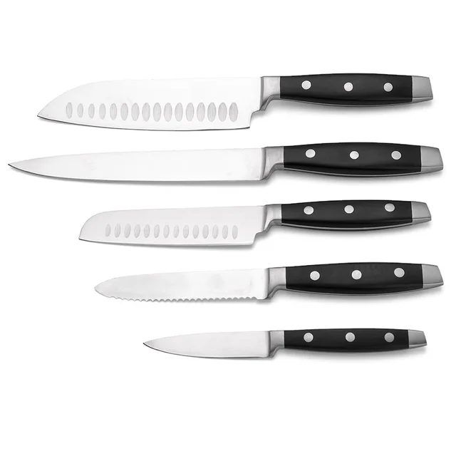 Wholesale pakistan full tang kitchen knife set 8" chef knife,slicer knife,bread knife