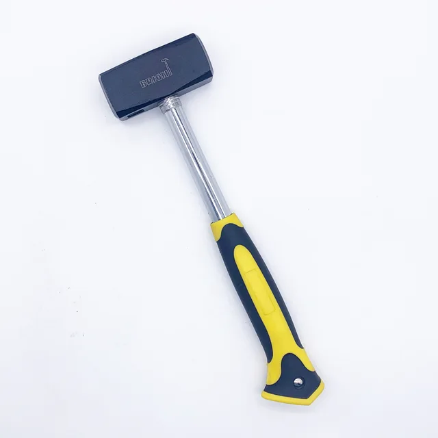 Stoning hammer with tubular steel handle