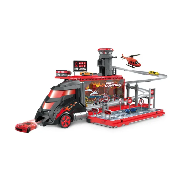 Big transform trailer track truck