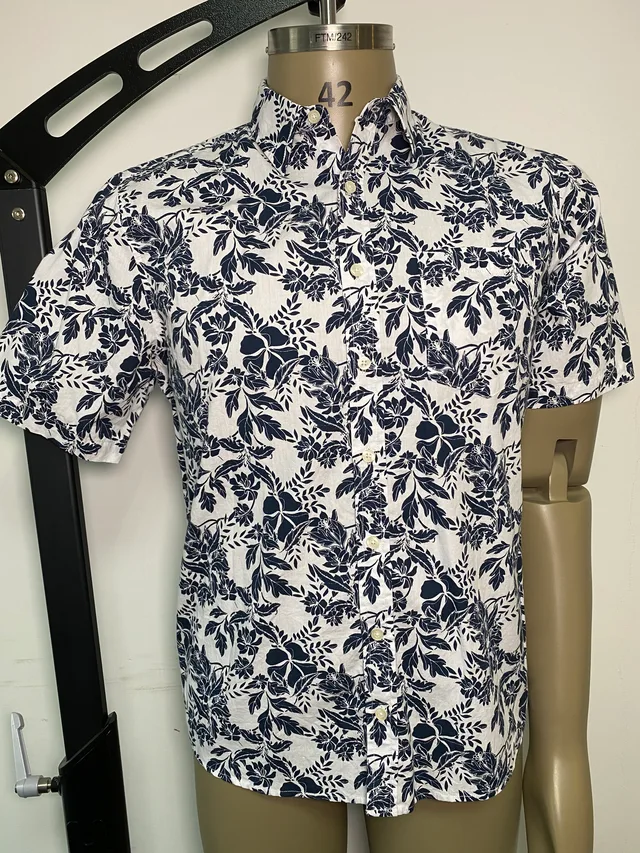 100%cotton men's print shirt