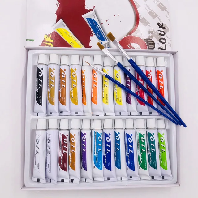 12ML Tube Oil Paint Sets Colors Oil Paint Canvas Drawing Acrylic Painting Pigment for Artist Art Supplies