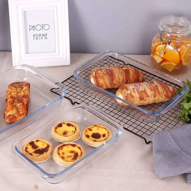 High borosilicate baking tray glass tray glass bakeware oven bakeware