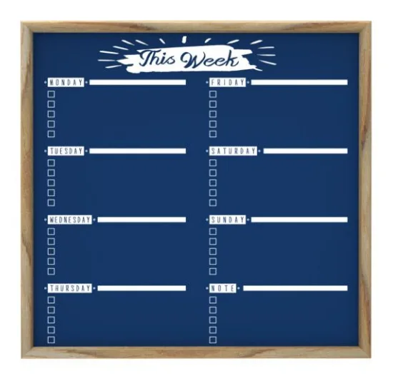 Wooden frame blue board